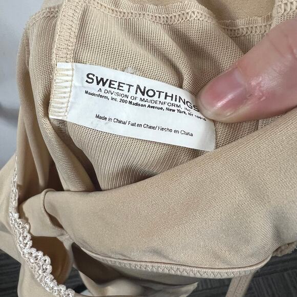 Maidenform Sweet Nothings nude lace trim camisole. Sz XL - Picture 6 of 7
